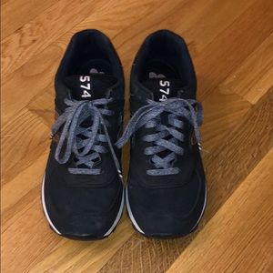 black and rose gold new balances 574